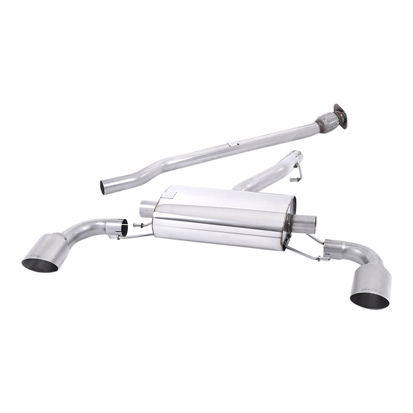 Milltek Toyota GT86 2.0 litre 2012-2021 Secondary Cat-back Exhaust  - Non-Resonated Brushed Titanium Tips