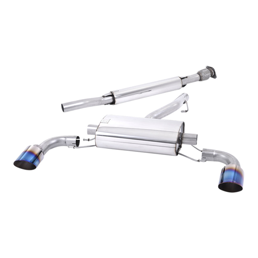 Milltek Toyota GT86 2.0 litre 2012-2021 Secondary Cat-back Exhaust  - Resonated Burnt Titanium Tips