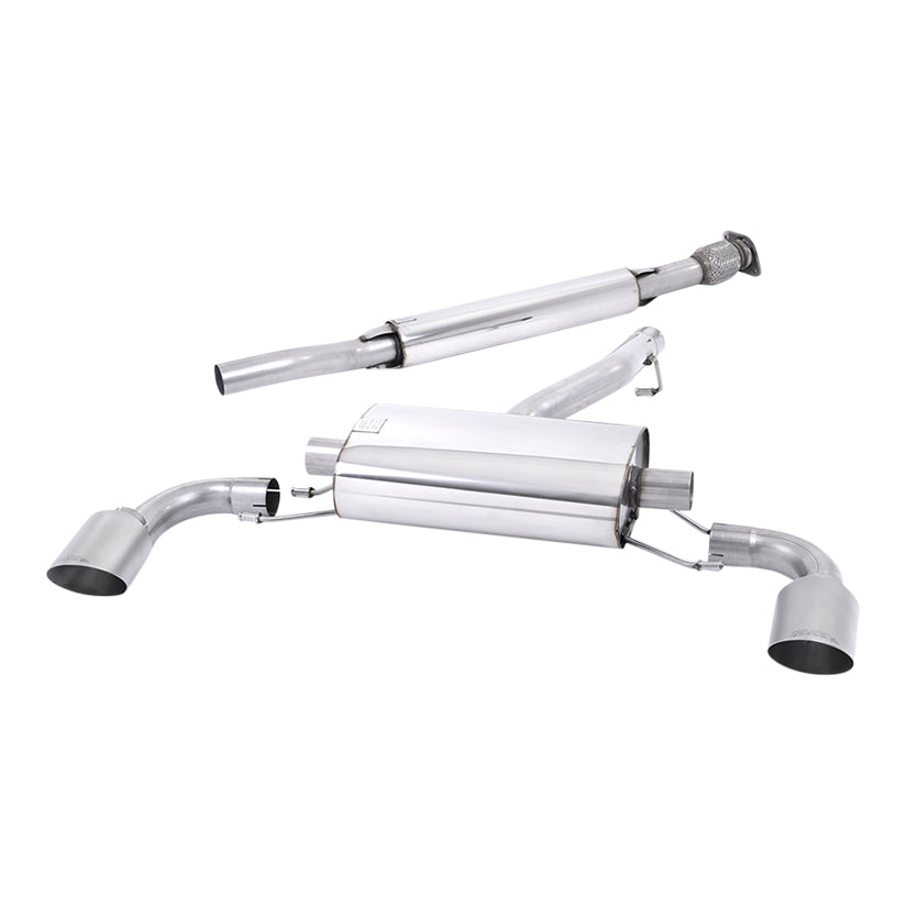 Milltek Toyota GT86 2.0 litre 2012-2021 Secondary Cat-back Exhaust  - Resonated Brushed Titanium Tips