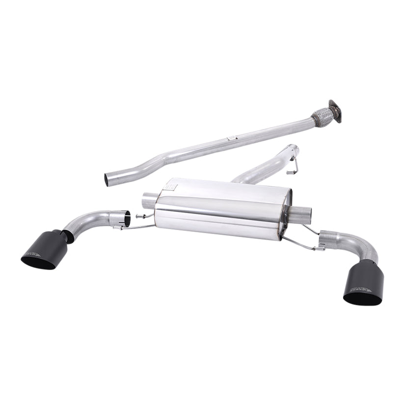 Milltek Toyota GT86 2.0 litre 2012-2021 Secondary Cat-back Exhaust  - Non-Resonated Ceramic Black Tips