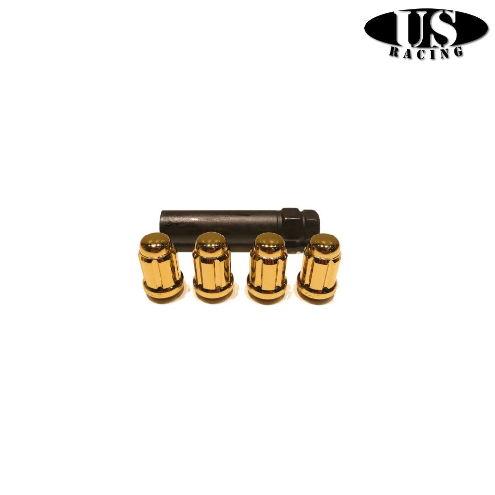 US-Racing OEM Tuner Nut Round Conical Type M12x1.50 Gold (Universal)