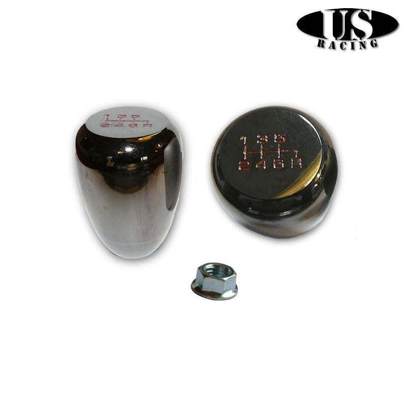US-Racing Shift Knob Type-R 6-Speed Black Chrome (Honda)