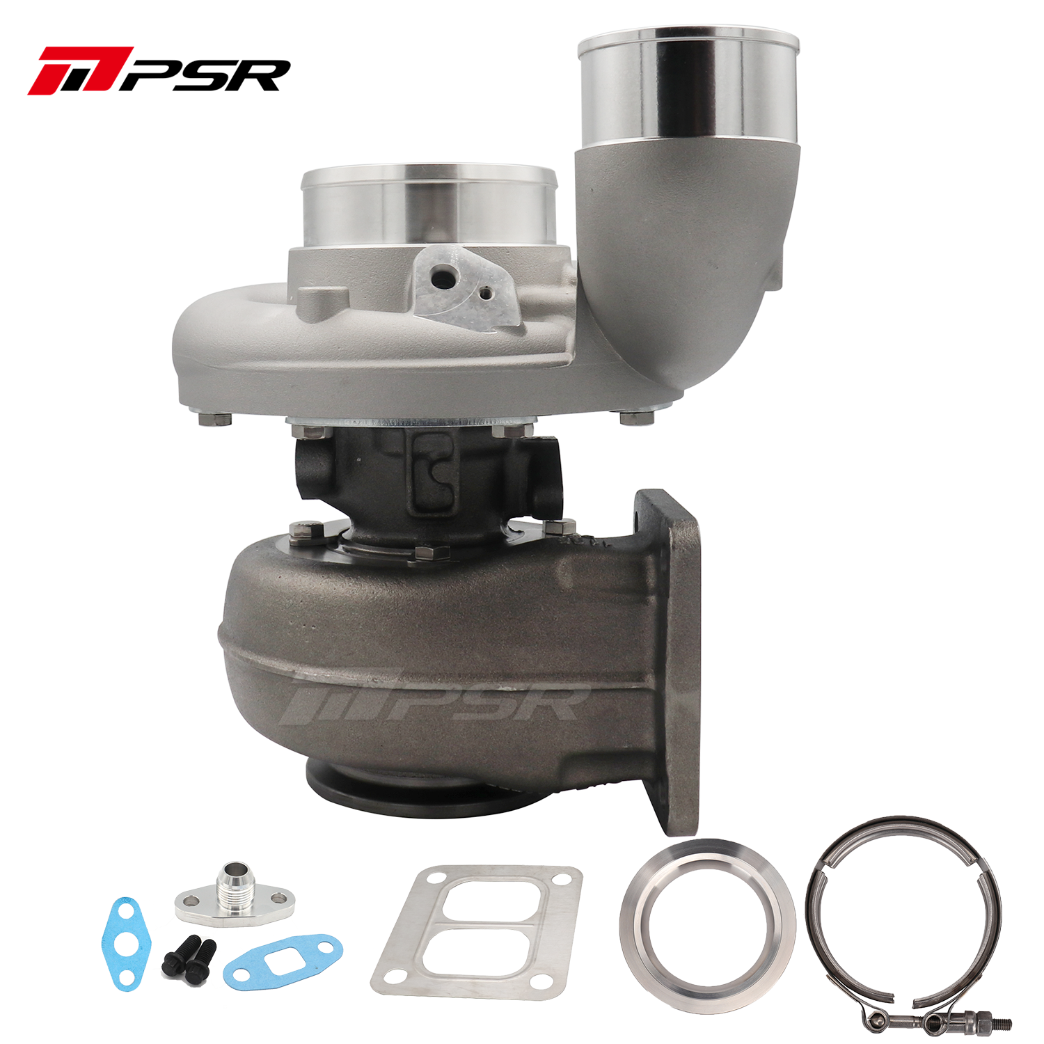 Pulsar Billet 363 366 369 Journal Bearing Turbo with 90¡ã Elbow Outlet Compressor by Pulsar Turbo available at Torque Lab