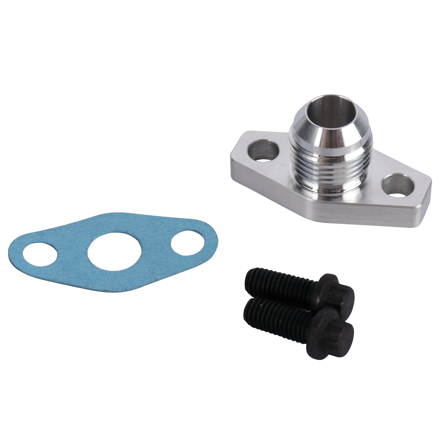 PULSAR Oil Drain Flange Kits for PTX PTG Small Frame Turbos - with 10AN Thread by Pulsar Turbo available at Torque Lab