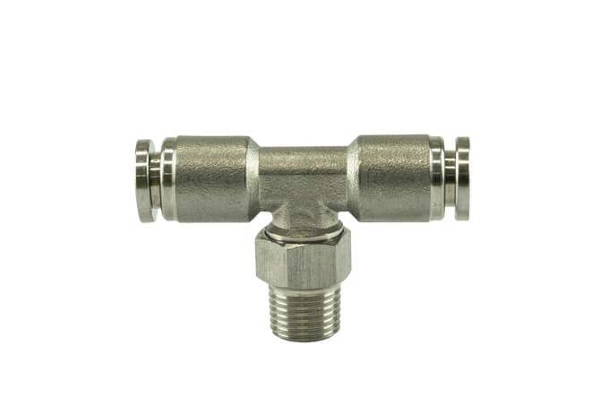 1/8" NPT Tee Pushloc Fitting - SS - 1/4" by Turbosmart - performance upgrade from Torque Lab