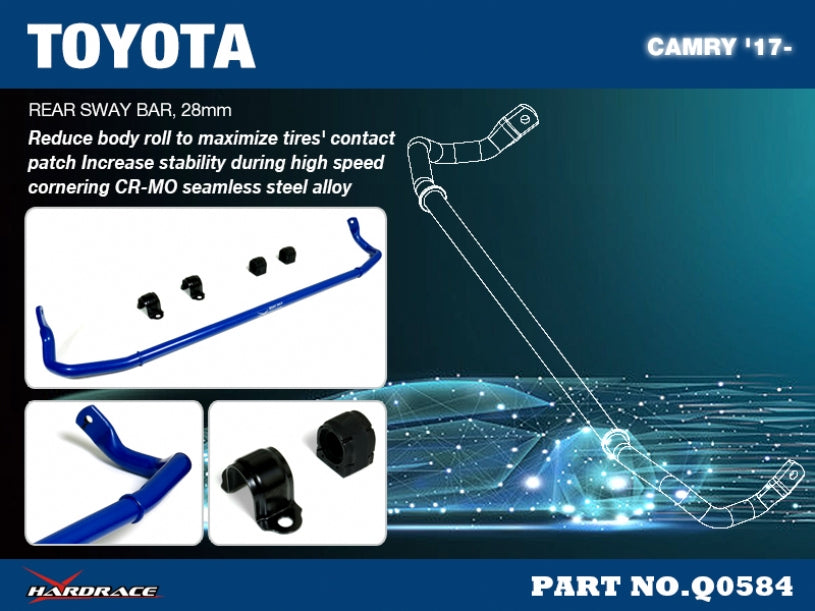Rear Sway Bar - 28mm Toyota Camry