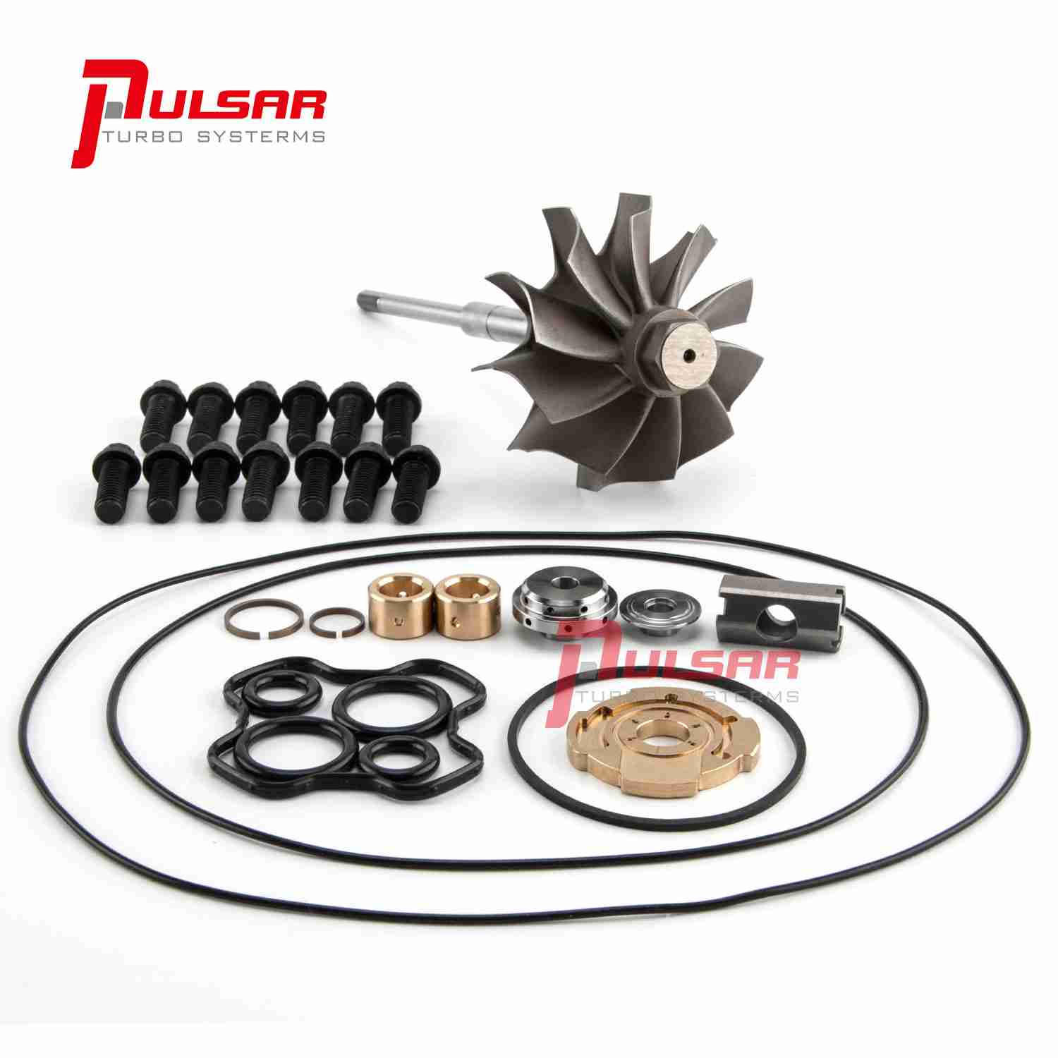 Pulsar Turbo 99.5-03 Ford 7.3L Powerstroke Diesel PTX38 Turbo Turbine Wheel Shaft Rebuild Kit by Pulsar Turbo available at Torque Lab