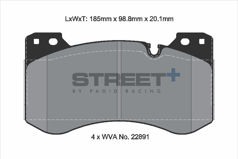 Pagid Racing Street+ Brake Pads - Front | T8282SP2001 - Pagid Racing brake pads