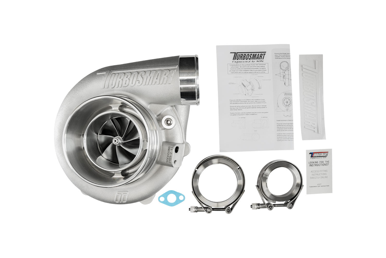 TS-2 Turbocharger (Water Cooled) 6262 V-Band 0.82AR Externally Wastegated