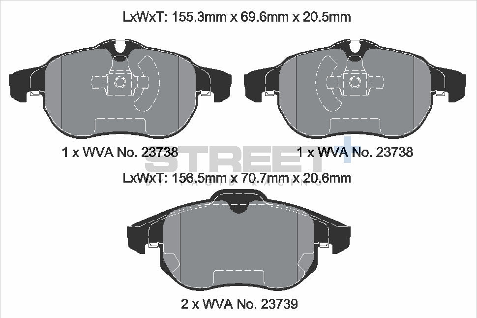 Pagid Racing Street+ Brake Pads - Front | T8294SP2001 - Pagid Racing brake pads