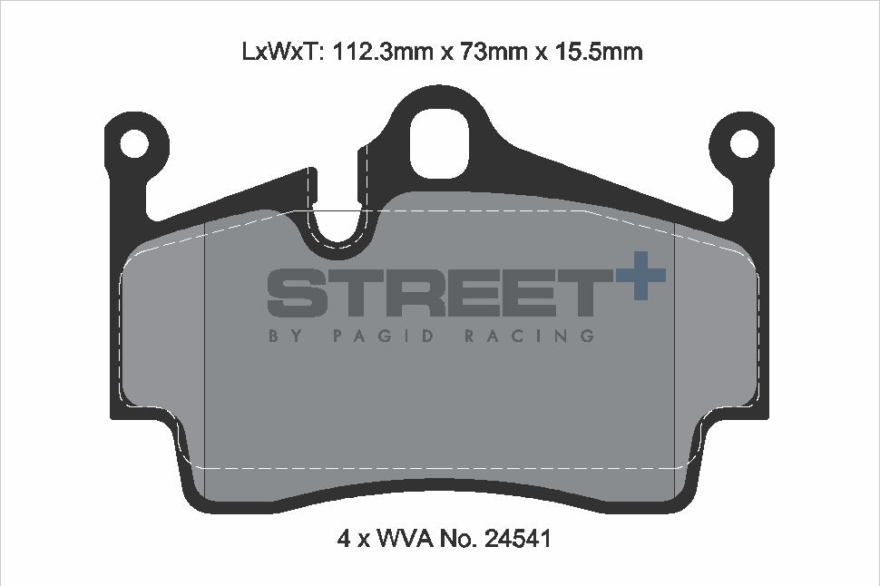Pagid Racing Street+ Brake Pads - Rear | T8274SP2001 - Pagid Racing brake pads