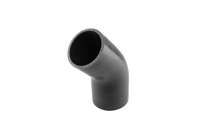 Silicon Hose 45 Reducer Elbow 2.75"-3.00" Black by Turbosmart - performance upgrade from Torque Lab