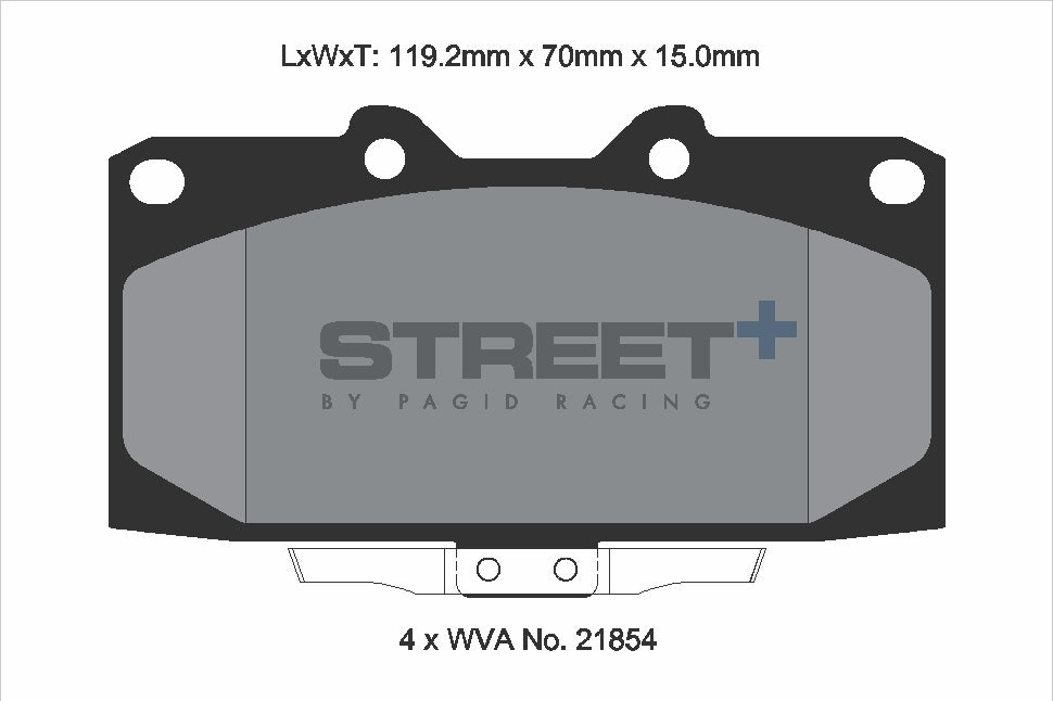 Pagid Racing Street+ Brake Pads - Front | T8308SP2001 - Pagid Racing brake pads