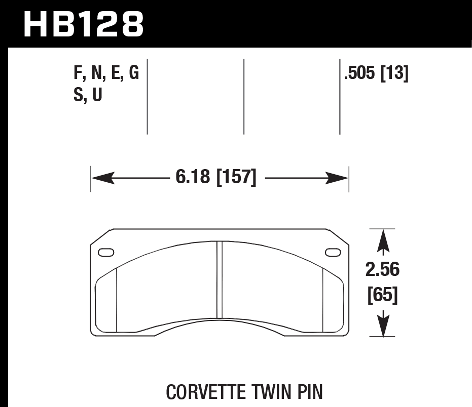 HB128D.505 - Hawk ER-1 Brake Pads;