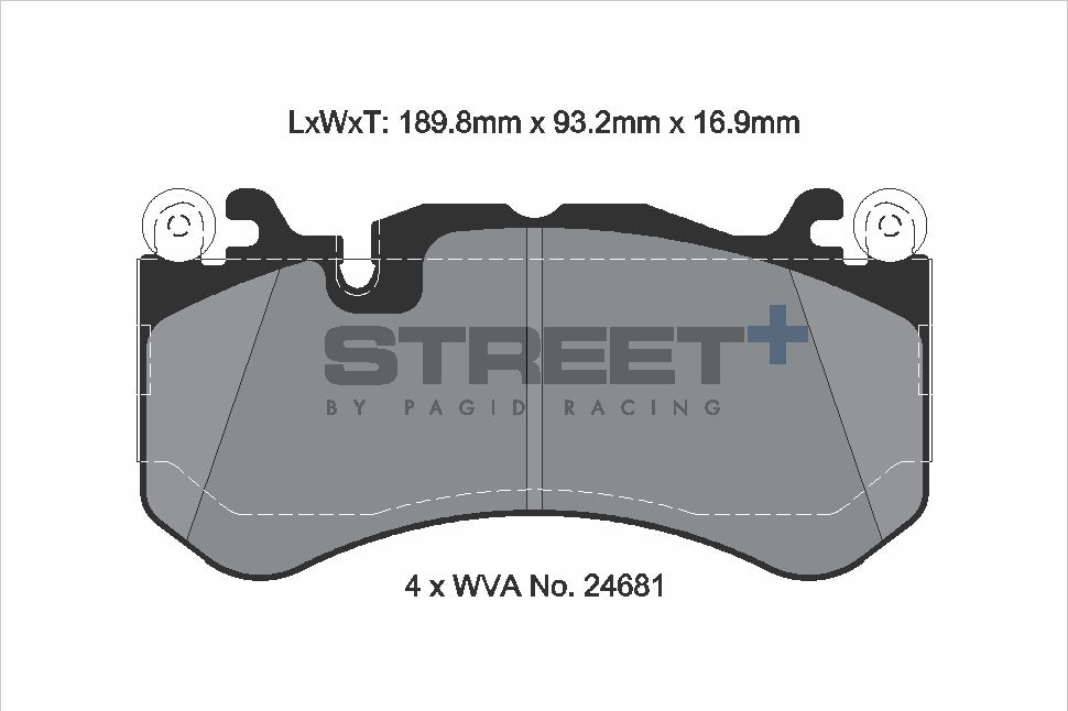 Pagid Racing Street+ Brake Pads - Front | T8086SP2001 - Pagid Racing brake pads