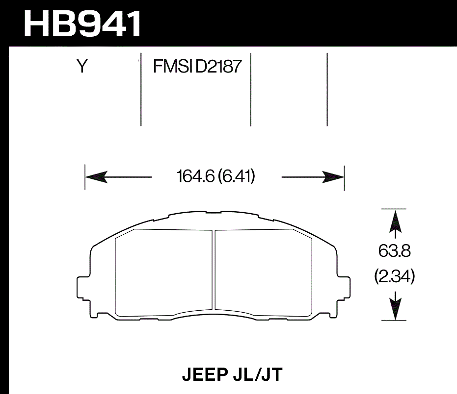 HB941Y.712 - Hawk LTS Brake Pads; Front