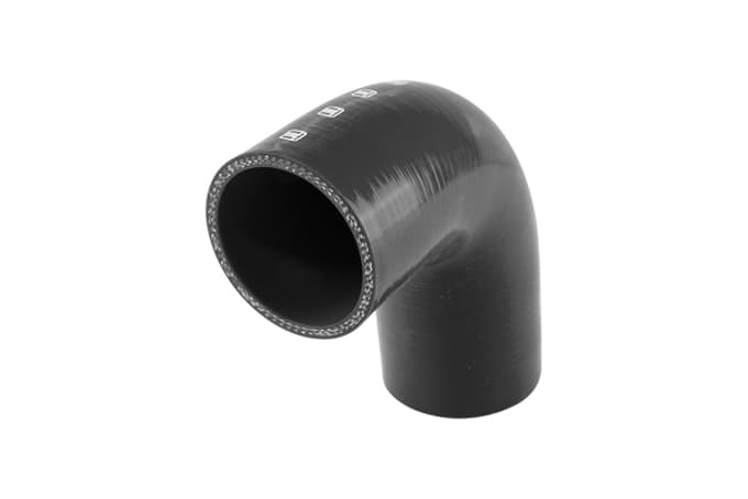 Silicon Hose 90 Reducer Elbow 2.50"-2.75" Black by Turbosmart - performance upgrade from Torque Lab