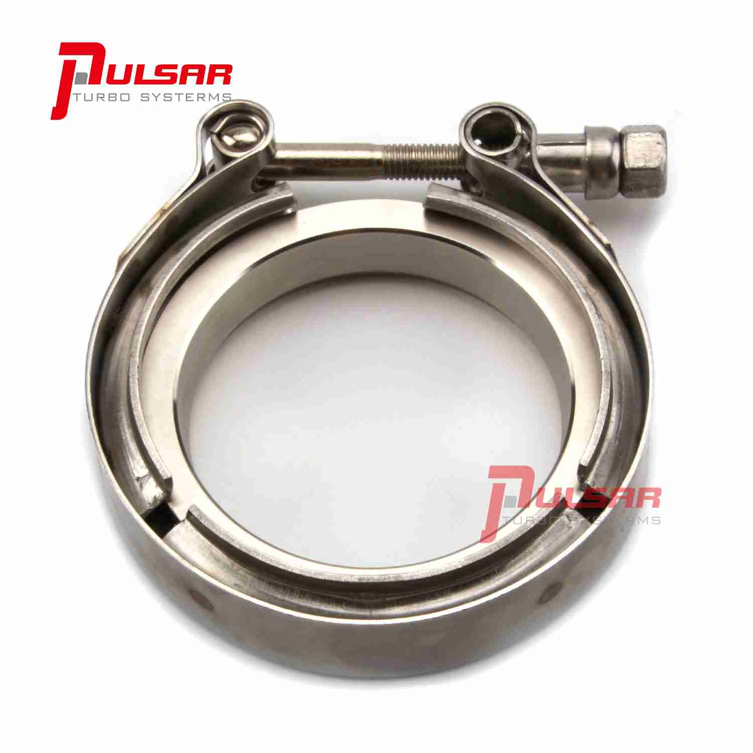 Pulsar Turbo 3'' Stainless Steel V-Band Flange &amp; Clamp Kit for Precision Turbo T4 T67 T72 T76 164376101 by Pulsar Turbo available at Torque Lab