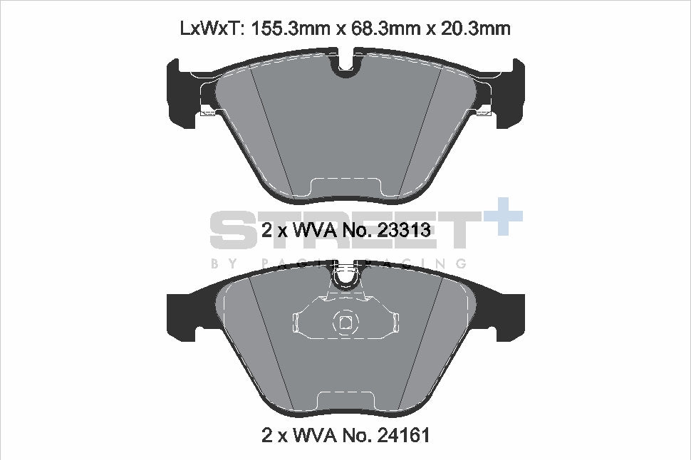 Pagid Racing Street+ Brake Pads - Front | T8169SP2001 - Pagid Racing brake pads