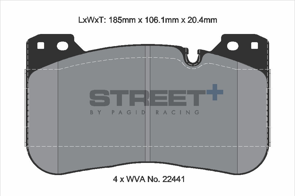 Pagid Racing Street+ Brake Pads - Front | T8289SP2001 - Pagid Racing brake pads