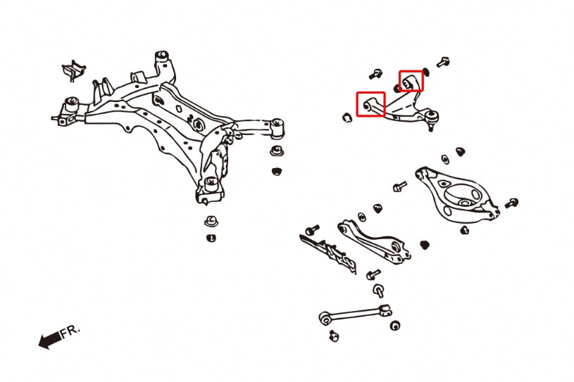 Rear Upper Arm Bushing Infiniti, Nissan