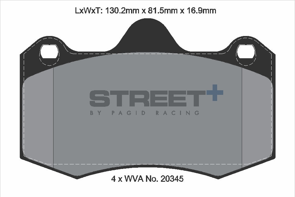 Pagid Racing Street+ Brake Pads - Front | T8000SP2001 - Pagid Racing brake pads