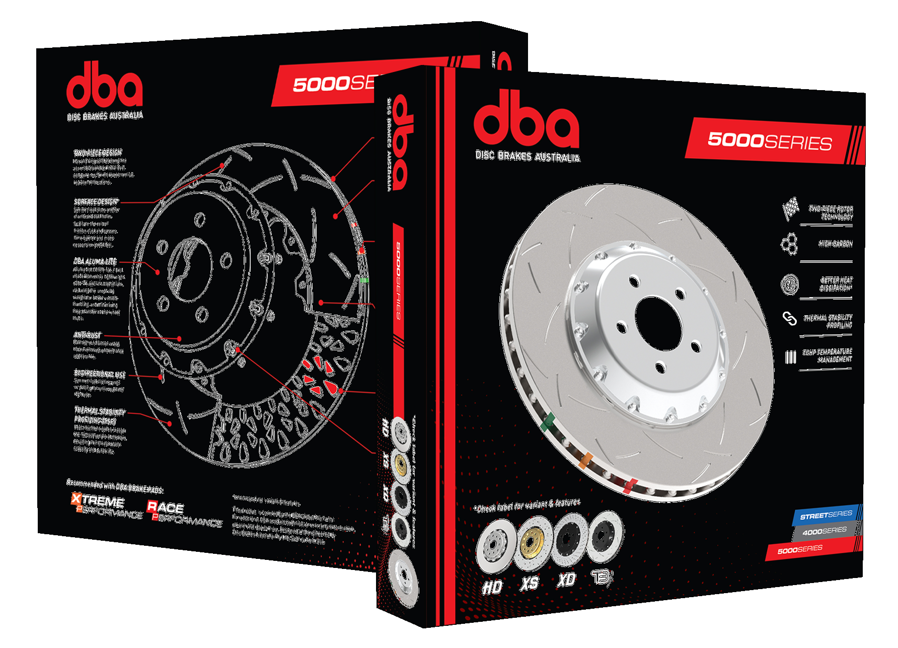 DBA52880GLDXS - 5000 Series XS Brake Rotor; Front