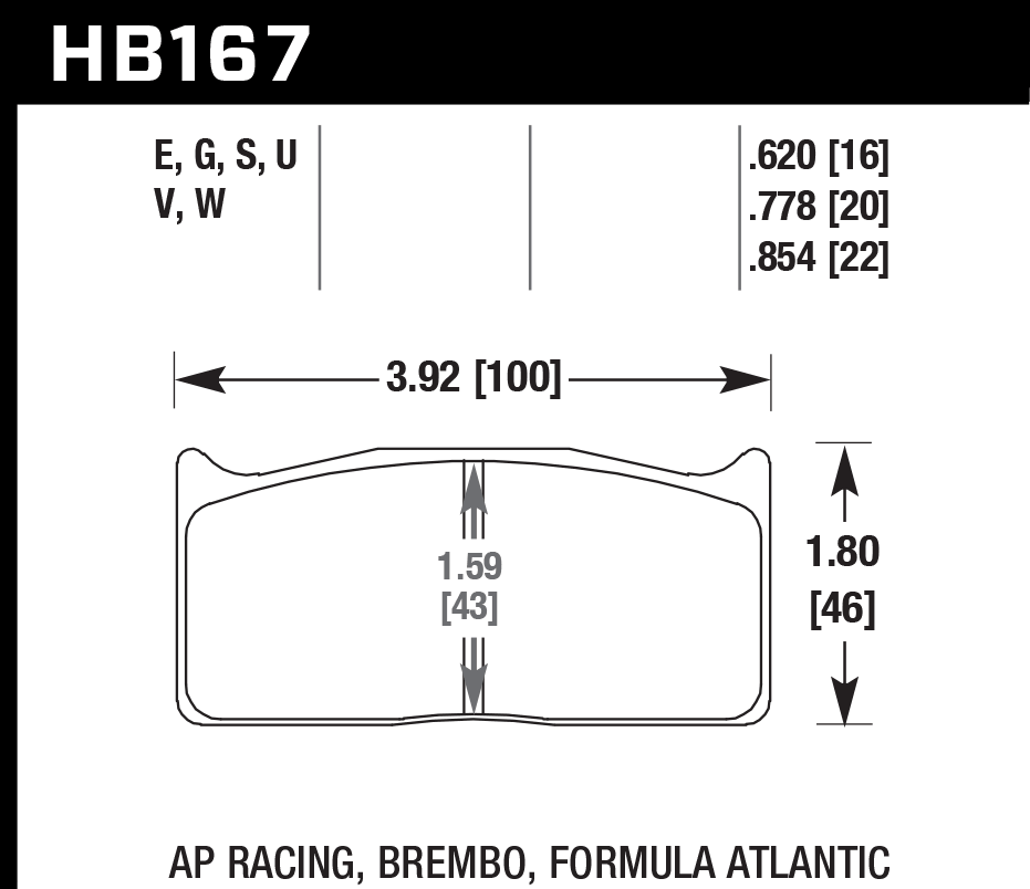 HB167G.778 - Hawk DTC-60 Brake Pads;