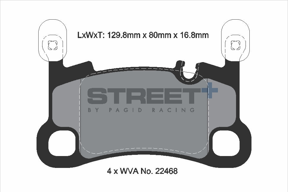Pagid Racing Street+ Brake Pads - Rear | T8270SP2001 - Pagid Racing brake pads