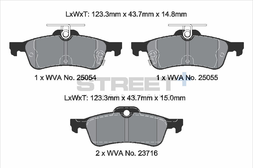 Pagid Racing Street+ Brake Pads - Rear | T8196SP2001 - Pagid Racing brake pads