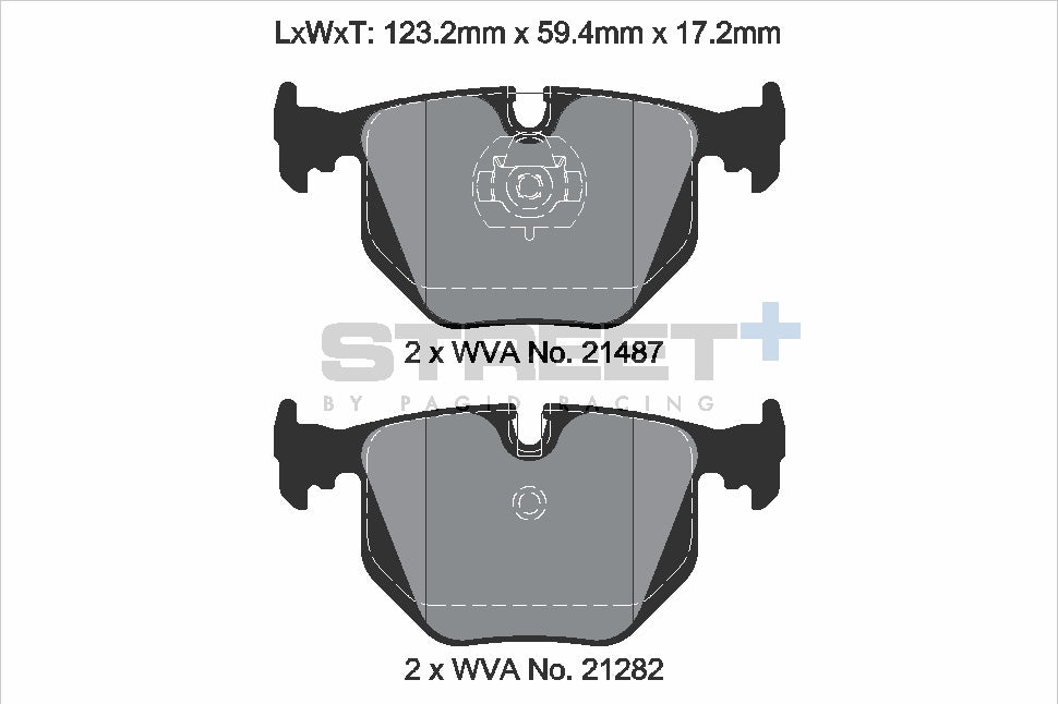 Pagid Racing Street+ Brake Pads - Rear | T8223SP2001 - Pagid Racing brake pads