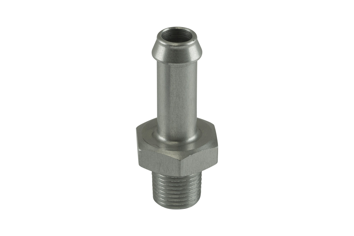 Fitting 8mm / 5/16" Hose End to 1/8 NPT Male Straight - Silver by Turbosmart - performance upgrade from Torque Lab