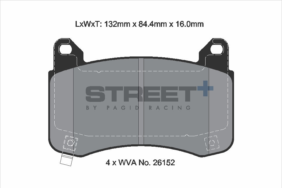 Pagid Racing Street+ Brake Pads - Front | T8280SP2001 - Pagid Racing brake pads