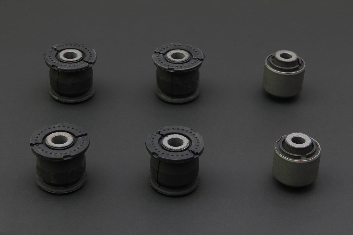 Hardrace Hardened Rubber Rear Knuckle Bushes 6Pc Set Honda Integra DC5 02-06 Civic Type R EP3 01-05