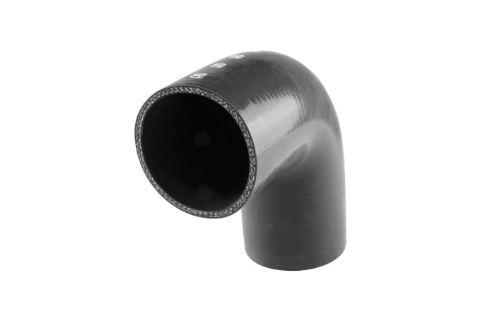 Silicon Hose 90 Reducer Elbow 2.75"-3.00" Black by Turbosmart - performance upgrade from Torque Lab