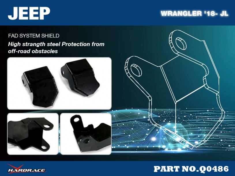 Rear Lca Skid Plate Jeep Wrangler, Wrangler unlimited