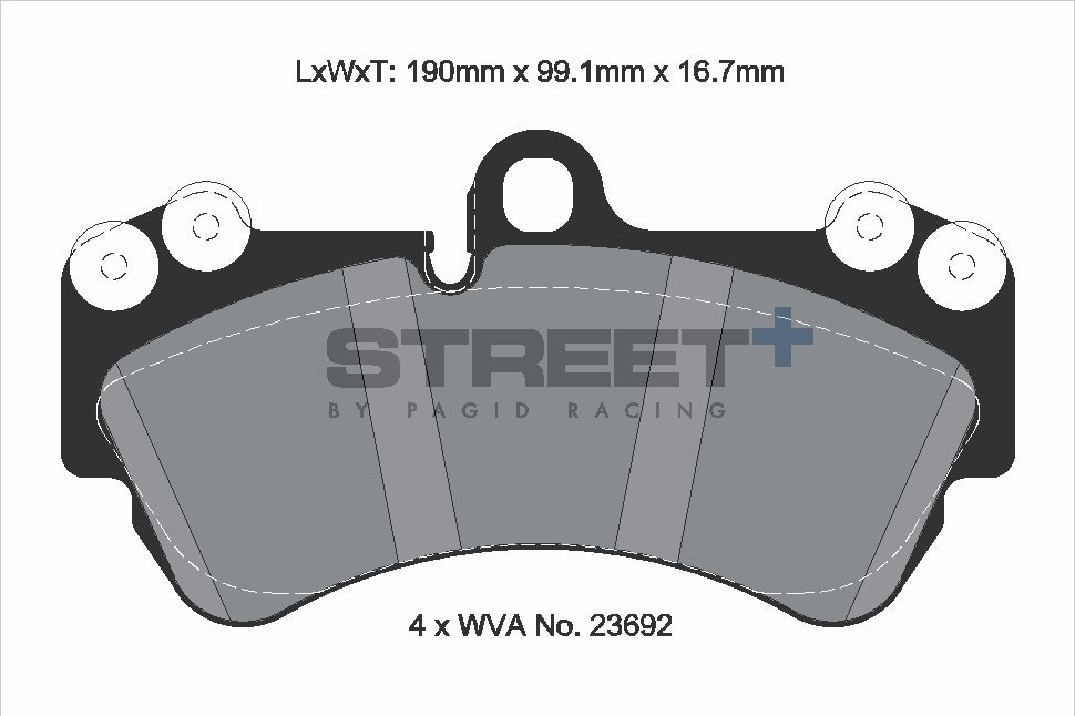 Pagid Racing Street+ Brake Pads - Front | T8037SP2001 - Pagid Racing brake pads