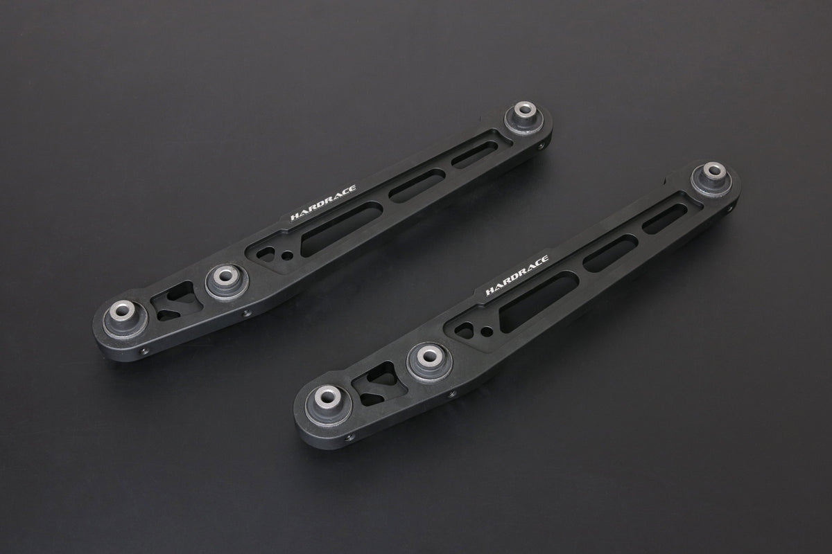 Hardrace Black Aluminium Rear Lower Control Arm With Hardened Rubber Bushes 2Pc Set Honda Civic EK 96-00