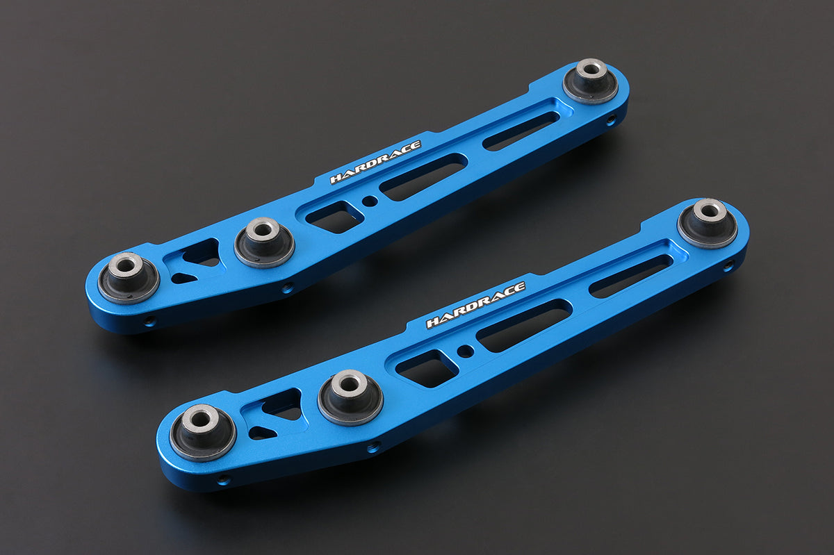 Hardrace Blue Aluminium Rear Lower Control Arm With -50 Hardened Rubber Shock Bushes 2Pc Set Honda Civic EG EF Integra DC2 Da 88-00