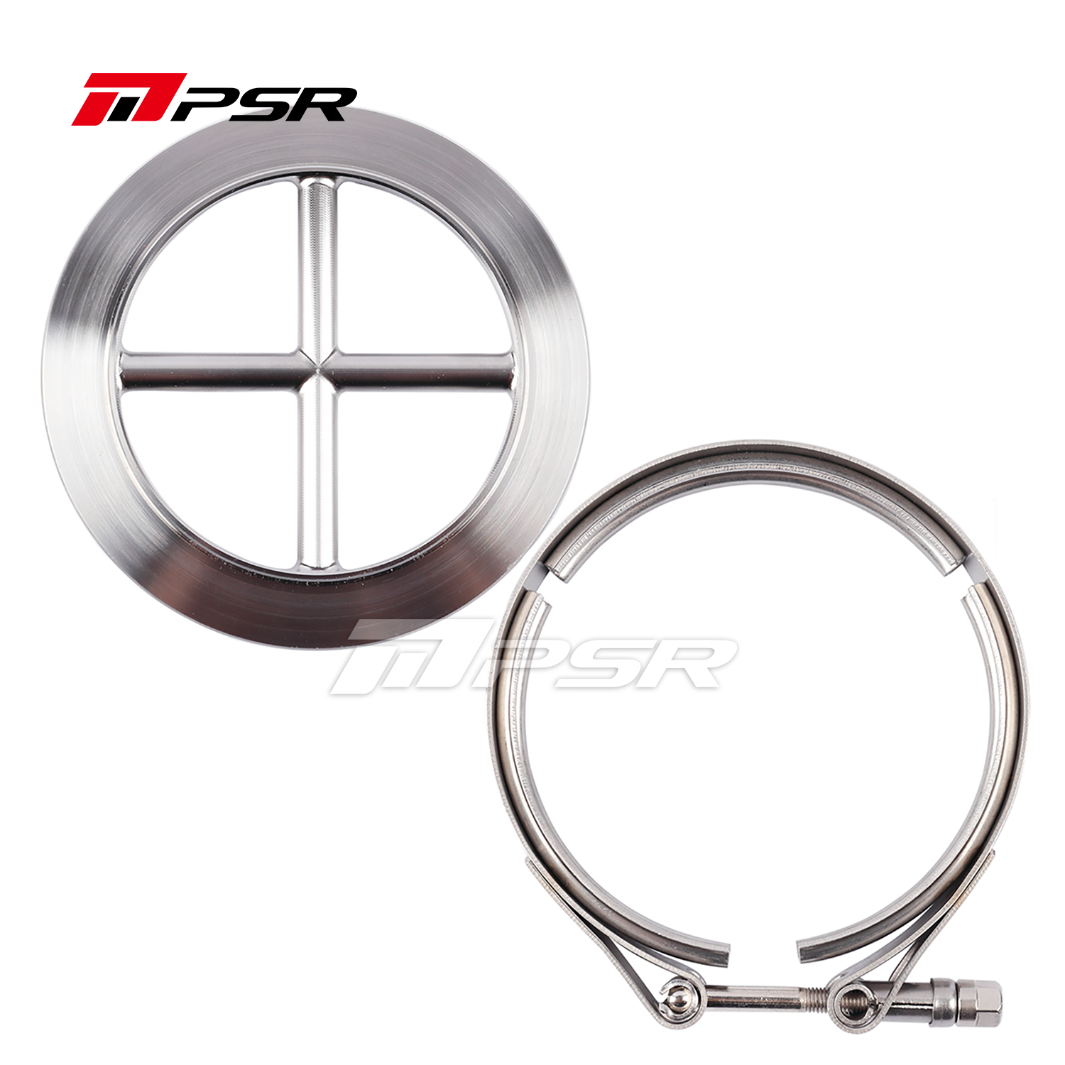 Pulsar PSR Stainless Steel Turbine Cross Guard Flange Clamp Kit for 6275G 6775G 7375G 7975G 7782G Turbos by Pulsar Turbo available at Torque Lab