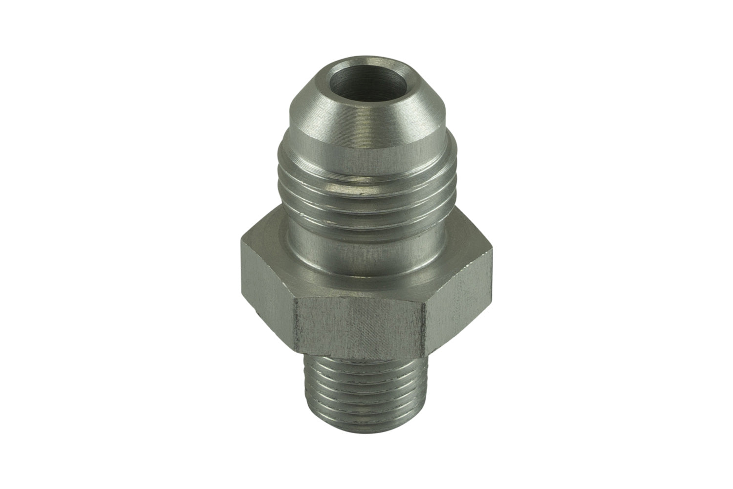 Fitting -6 AN Flare to 1/8 NPT Male Straight - Silver by Turbosmart - performance upgrade from Torque Lab