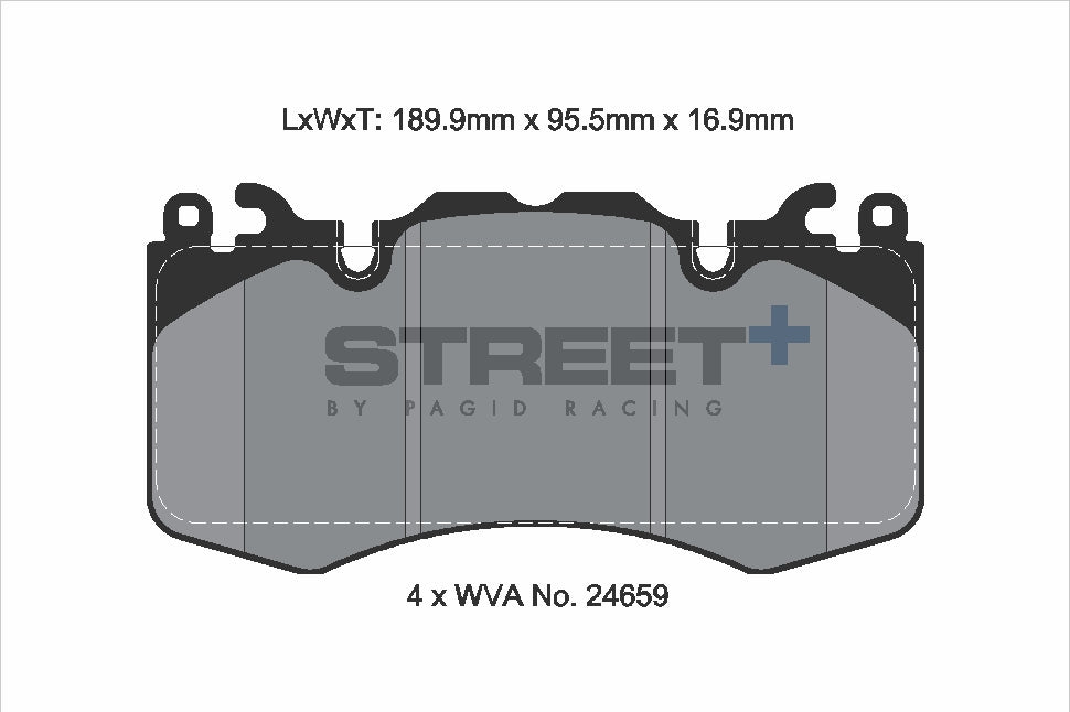 Pagid Racing Street+ Brake Pads - Front | T8085SP2001 - Pagid Racing brake pads