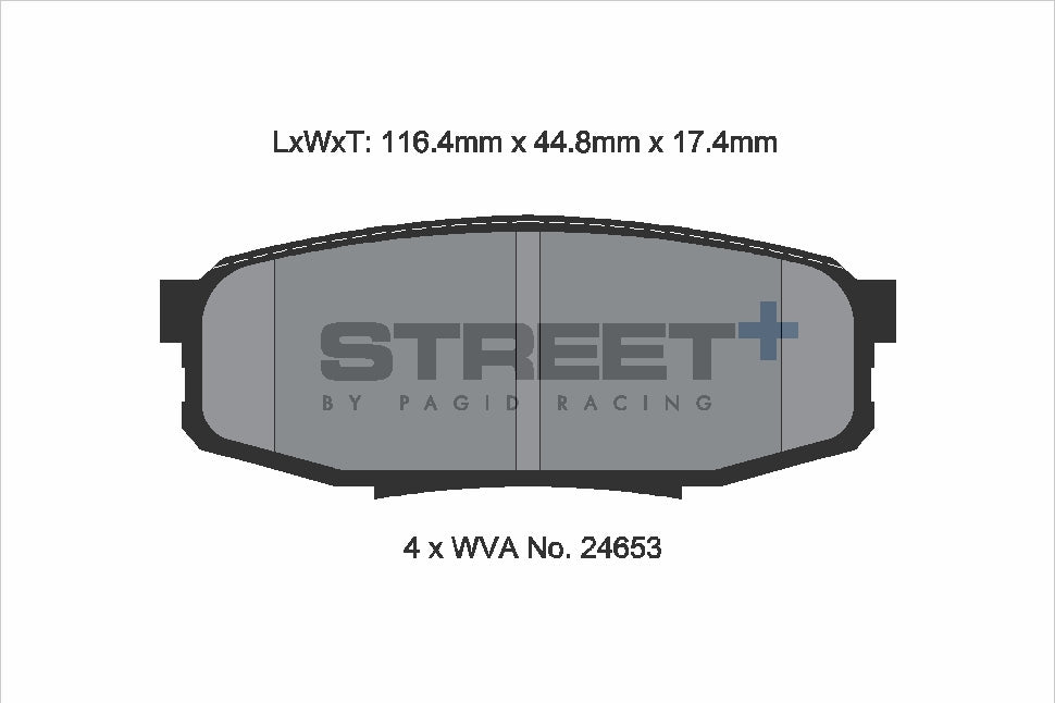 Pagid Racing Street+ Brake Pads - Rear | T8084SP2001 - Pagid Racing brake pads