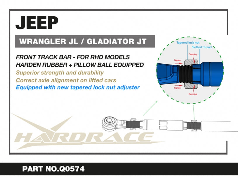 Front Track Bar Jeep Gladiator, Wrangler, Wrangler unlimited