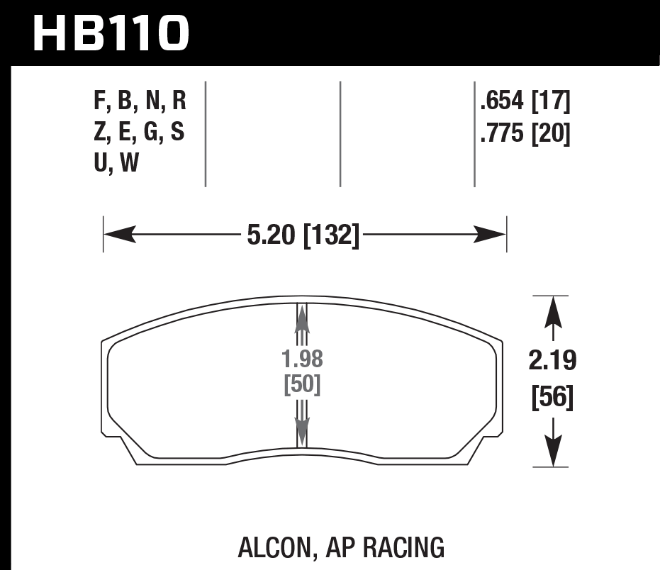 HB110W.654 - Hawk DTC-30 Brake Pads;
