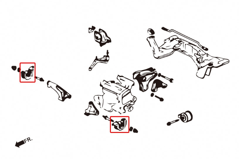 Front Lower Harden Engine Mount Honda