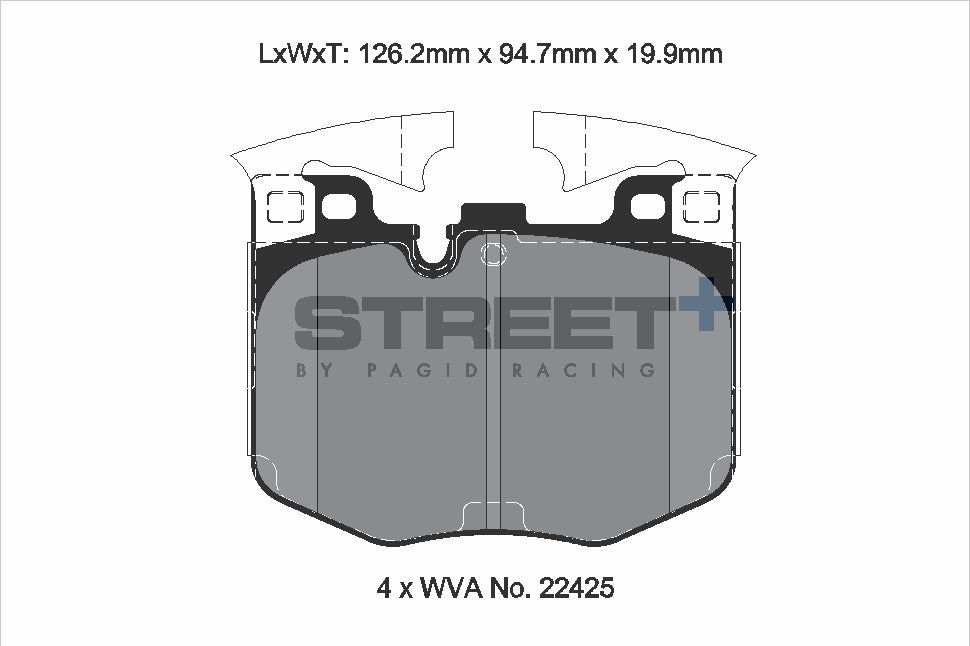 Pagid Racing Street+ Brake Pads - Front | T8209SP2001 - Pagid Racing brake pads