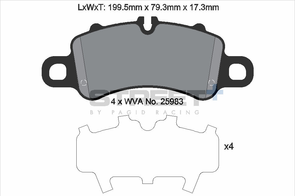 Pagid Racing Street+ Brake Pads - Front | T8273SP2001 - Pagid Racing brake pads
