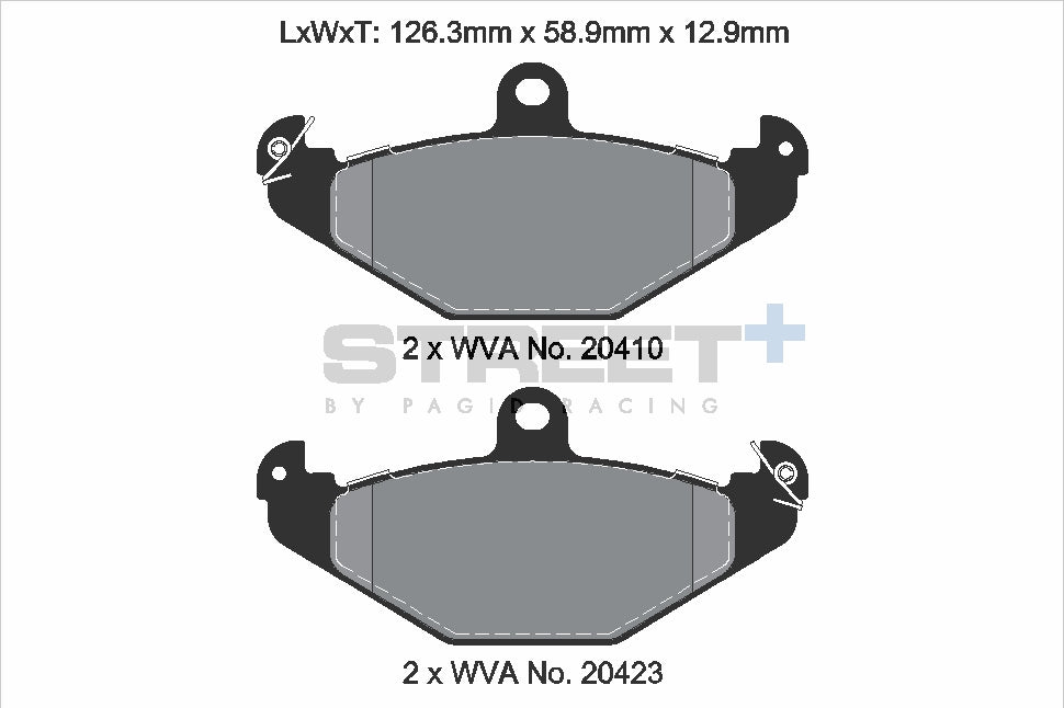 Pagid Racing Street+ Brake Pads - Rear | T8150SP2001 - Pagid Racing brake pads