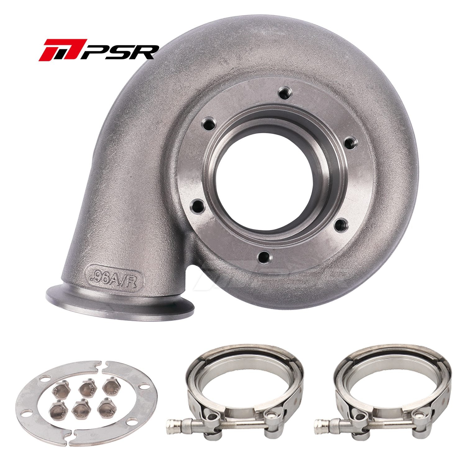 Pulsar Turbo Turbine Housing Drop in Precision PTE Ball Bearing Turbo 6266 6466 6766 - V-band Inlet & Outlet 0.96A/R by Pulsar Turbo available at Torque Lab